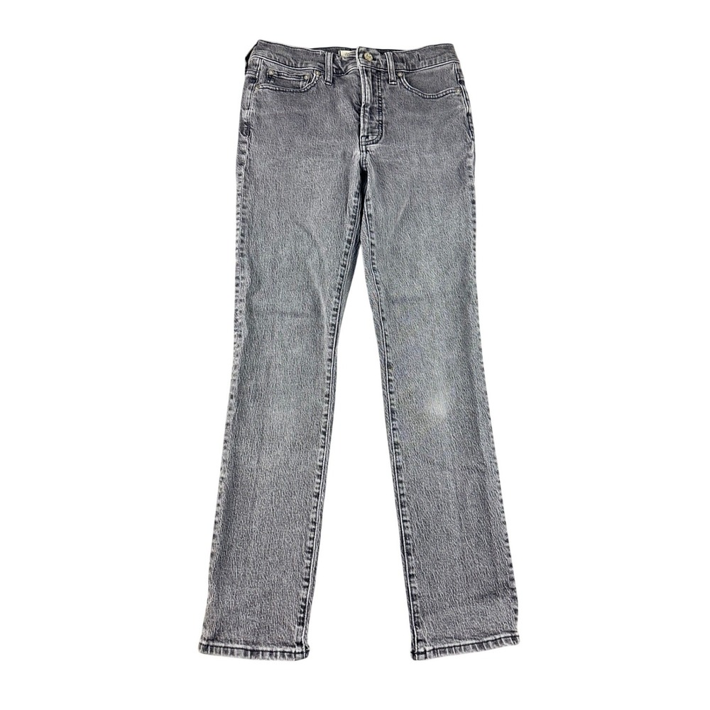 Madewell Jeans Women 29x27 Gray Straight Leg Cotton Blend Denim Workwear Urban